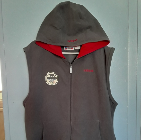 Adidas fleece vest men's